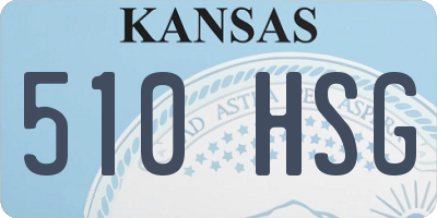 KS license plate 510HSG
