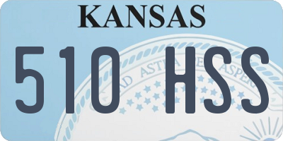 KS license plate 510HSS