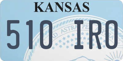 KS license plate 510IRO