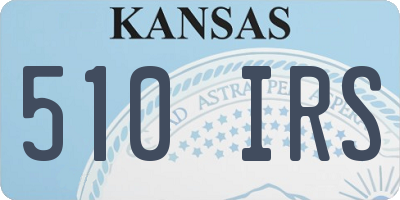 KS license plate 510IRS
