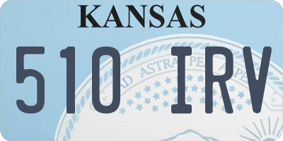 KS license plate 510IRV