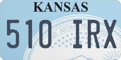 KS license plate 510IRX