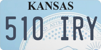 KS license plate 510IRY