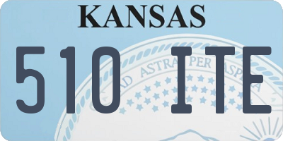 KS license plate 510ITE