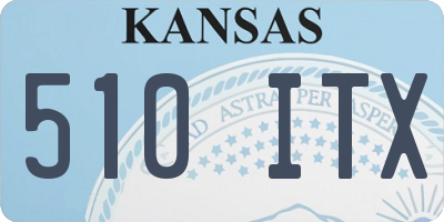 KS license plate 510ITX