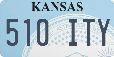 KS license plate 510ITY