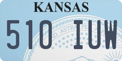 KS license plate 510IUW