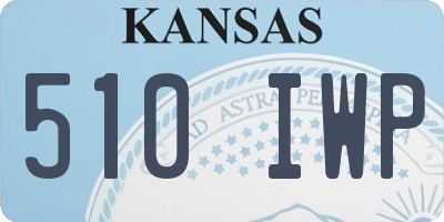KS license plate 510IWP