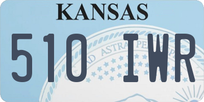 KS license plate 510IWR