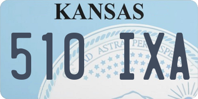 KS license plate 510IXA