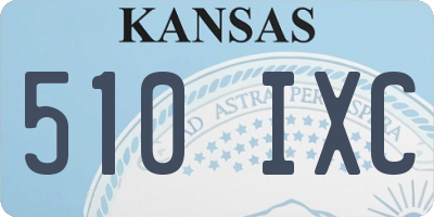 KS license plate 510IXC