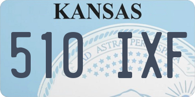 KS license plate 510IXF