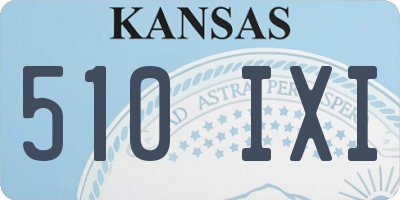 KS license plate 510IXI