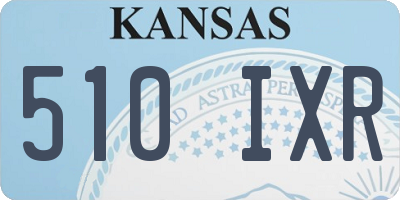 KS license plate 510IXR