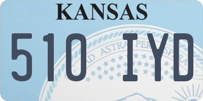 KS license plate 510IYD