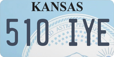 KS license plate 510IYE