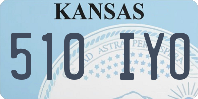 KS license plate 510IYO