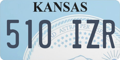 KS license plate 510IZR