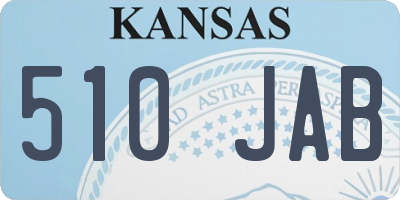 KS license plate 510JAB