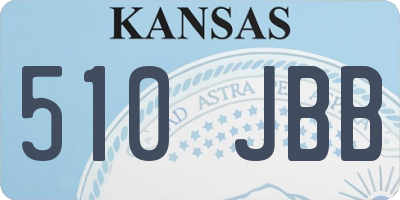 KS license plate 510JBB