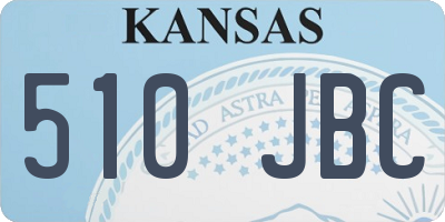 KS license plate 510JBC
