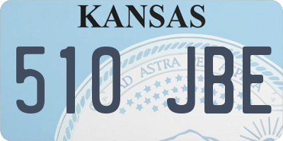 KS license plate 510JBE