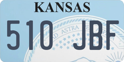 KS license plate 510JBF