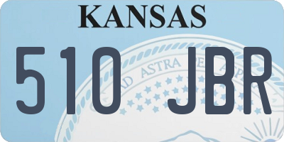 KS license plate 510JBR