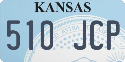 KS license plate 510JCP