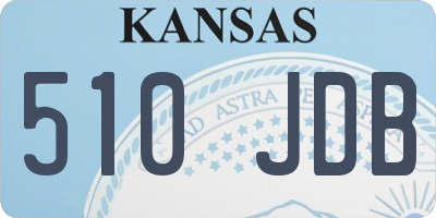 KS license plate 510JDB