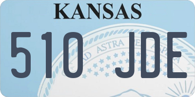 KS license plate 510JDE