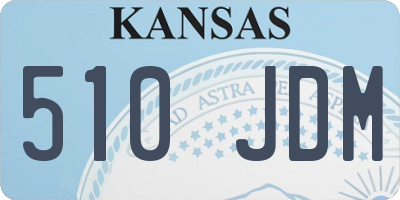 KS license plate 510JDM