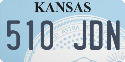 KS license plate 510JDN