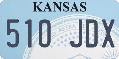 KS license plate 510JDX