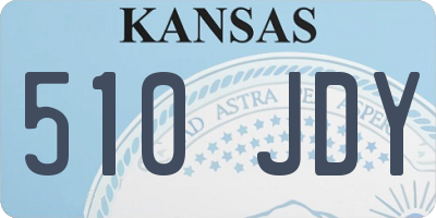 KS license plate 510JDY