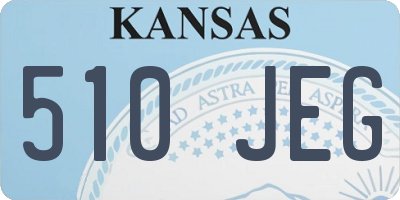 KS license plate 510JEG