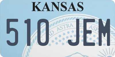 KS license plate 510JEM
