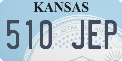 KS license plate 510JEP