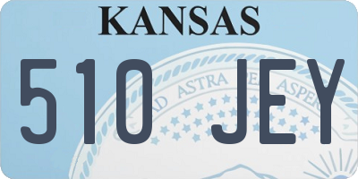 KS license plate 510JEY