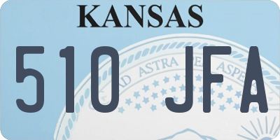 KS license plate 510JFA