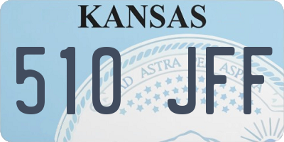 KS license plate 510JFF
