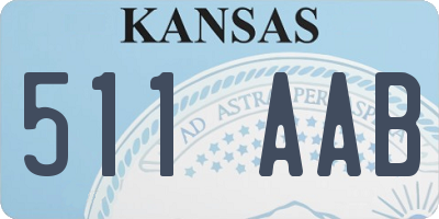 KS license plate 511AAB