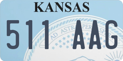 KS license plate 511AAG