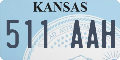 KS license plate 511AAH