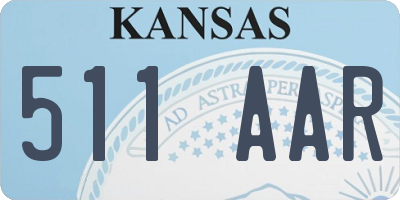 KS license plate 511AAR