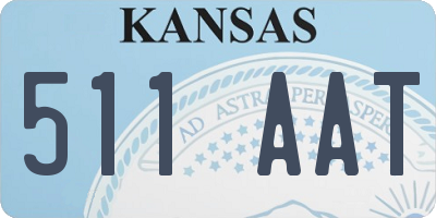KS license plate 511AAT