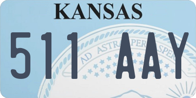 KS license plate 511AAY