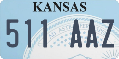 KS license plate 511AAZ