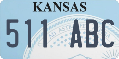 KS license plate 511ABC