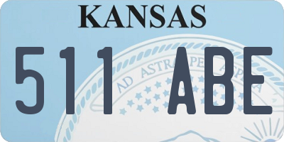 KS license plate 511ABE